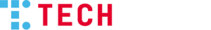 Horizontal TechChicago logo on a black background